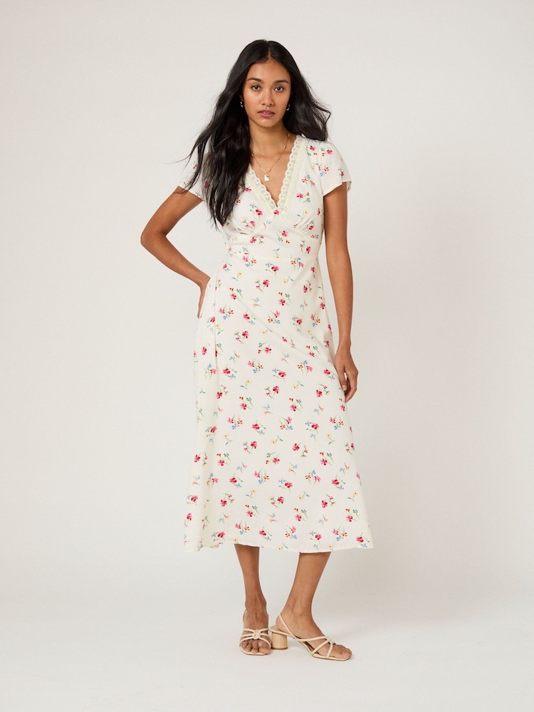 Nobodys Child White Kacey Midi Dress - Image 1 of 5
