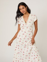 Nobodys Child White Kacey Midi Dress - Image 3 of 5