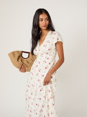 Nobodys Child White Kacey Midi Dress - Image 4 of 5