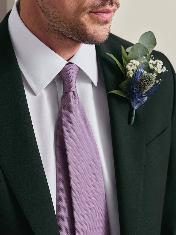 Púrpura - Corbata de seda texturizada Charles Tyrwhitt - Imagen 1 de 3
