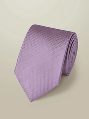 Púrpura - Corbata de seda texturizada Charles Tyrwhitt - Imagen 2 de 3