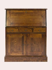 Laura Ashley Dark Chestnut Garrat 2 Door 3 Drawer Bureau Desk - Image 2 of 4
