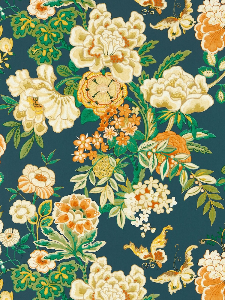 Sanderson Green Emperor Peony 10.05M Wallpaper - Image 1 of 1