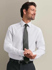 Gris - Corbata de seda texturizada Charles Tyrwhitt - Imagen 1 de 3