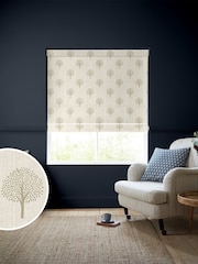 Emily Bond Natural 100% Cotton Yew Tree Made to Measure Roman Blinds - Image 1 of 6