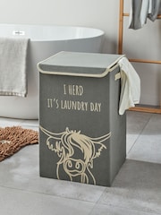 Grey Hamish Hamper Laundry Basket - Image 1 of 5