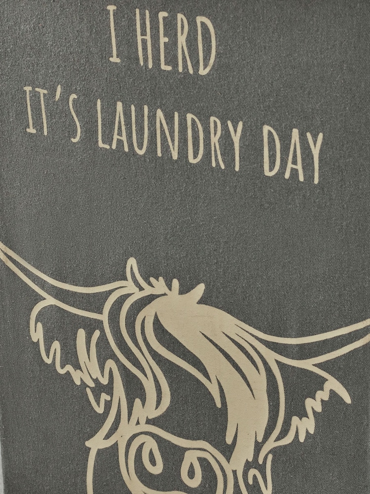 Grey Hamish Hamper Laundry Basket - Image 3 of 5
