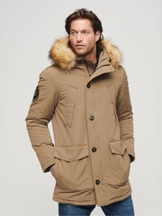 Superdry Brown Everest Faux Fur Hooded Parka - Image 1 of 7