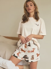 Ecru Dachshund Short Pyjamas Set - Image 1 of 11