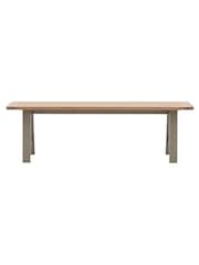 Gallery Home Prairie Cream Leroy Trestle Bench - Image 4 of 4