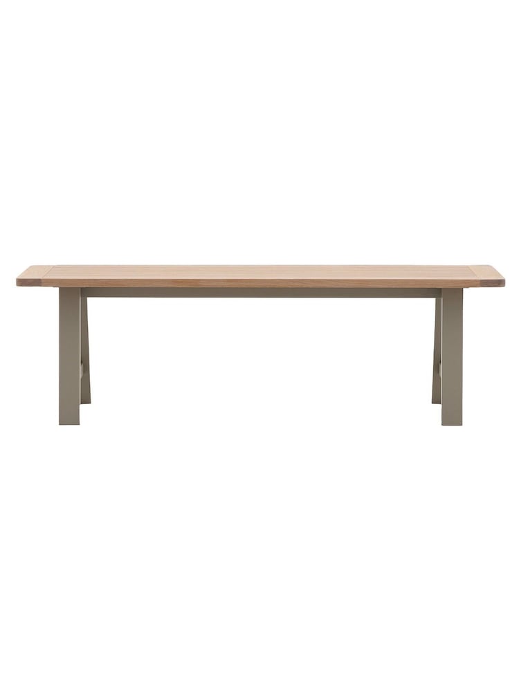 Gallery Home Prairie Cream Leroy Trestle Bench - Image 4 of 4