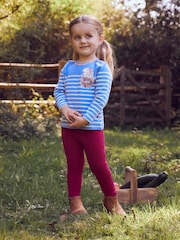 JoJo Maman Bébé Blue Girls' Hedgehog Pocket Breton Top - Image 3 of 4