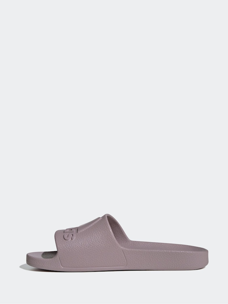 adidas Purple Sportswear Adilette Aqua Slides - Image 2 of 9