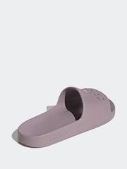 adidas Purple Sportswear Adilette Aqua Slides - Image 3 of 9