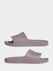 adidas Purple Sportswear Adilette Aqua Slides - Image 5 of 9