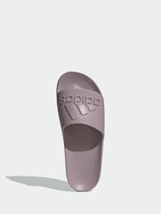adidas Purple Sportswear Adilette Aqua Slides - Image 6 of 9