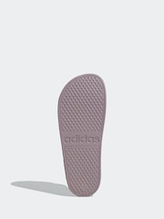 adidas Purple Sportswear Adilette Aqua Slides - Image 7 of 9