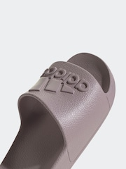 adidas Purple Sportswear Adilette Aqua Slides - Image 8 of 9