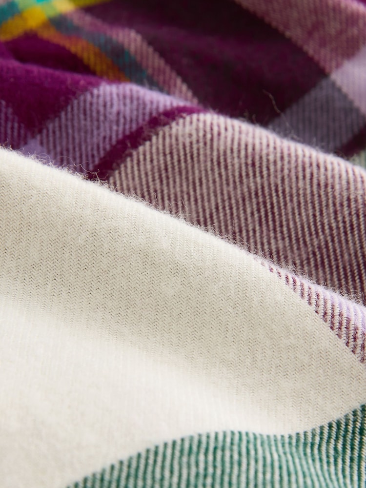 Ecru/Purple 100% Cotton and Flannel Short Set Pyjamas - Image 9 of 9 Ecru/Purple 100% Cotton and Flannel Short Set Pyjamas - Image 9 of 9