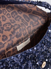 Love & Roses Navy Sequin Bow Shoulder Bag - Image 8 of 8