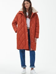 Barbour® Orange Samphire Quilt Spiced Jacket - Image 3 of 9