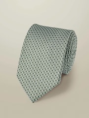 Charles Tyrwhitt Green Stone Medallion Silk Tie - Image 2 of 3