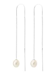 Beaverbrooks Silver Freshwater Pearl Double Drop Earrings - Image 1 of 4