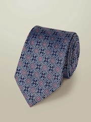 Sininen - Charles Tyrwhitt silkkiset geo-solmio - Kuva 2 / 3