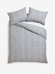 Nina Campbell Navy Blue 180 Thread Count 100% Cotton Batik Check Duvet Cover and Pillowcase Set - Image 4 of 4