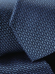 Charles Tyrwhitt Ocean Blue Stone Medallion Silk Tie - Image 3 of 3