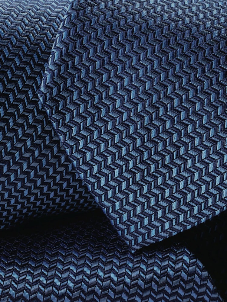 Charles Tyrwhitt Ocean Blue Stone Medallion Silk Tie - Image 3 of 3 Charles Tyrwhitt Ocean Blue Stone Medallion Silk Tie - Image 3 of 3