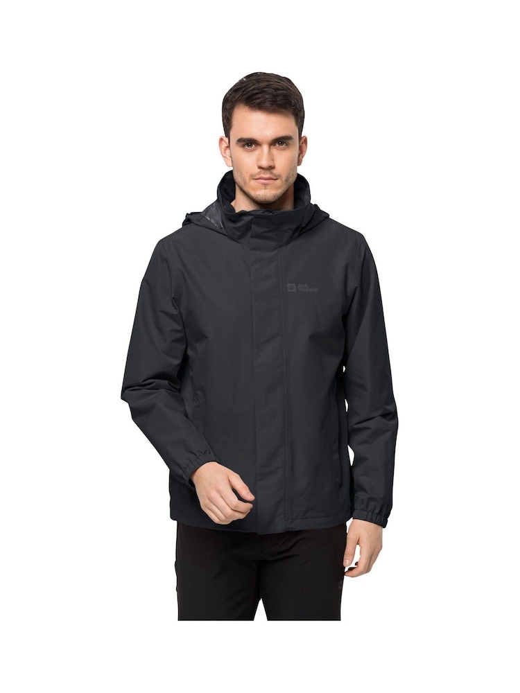 Jack Wolfskin Stormy Point Black Jacket - Image 1 of 4