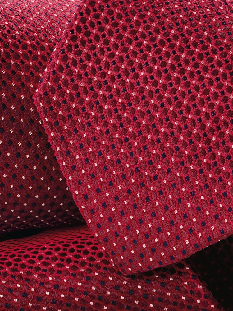 Charles Tyrwhitt Red Stone Medallion Silk Tie - Image 3 of 3