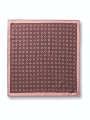 Rosa fresa - Pañuelo de bolsillo de seda con estampado de cachemira de Charles Tyrwhitt - Imagen 2 de 3