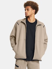 Under Armour Beige Under Armour Black Unstoppable Fleece Full Zip Hoodie - Image 1 of 1