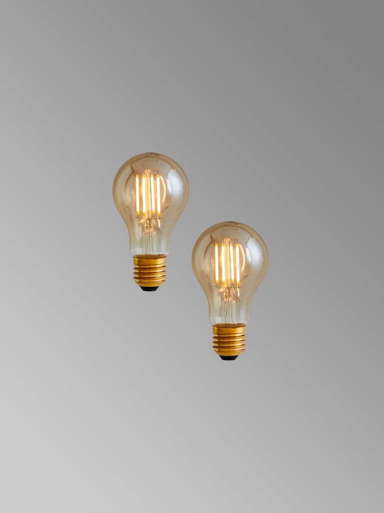 2 Pack 4W LED ES Retro GLS Light Bulbs - Image 1 of 2 2 Pack 4W LED ES Retro GLS Light Bulbs - Image 1 of 2