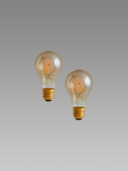 2 Pack 4W LED ES Retro GLS Light Bulbs - Image 2 of 2