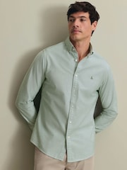Charles Tyrwhitt Stripe Button Down Stretch Washed Oxford Slim Fit Shirt - Bild 1 von 7
