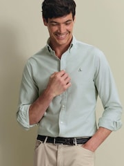 Charles Tyrwhitt Stripe Button Down Stretch Washed Oxford Slim Fit Shirt - Bild 3 von 7