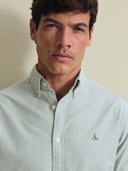 Charles Tyrwhitt Stripe Button Down Stretch Washed Oxford Slim Fit Shirt - Bild 4 von 7