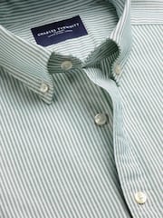 Charles Tyrwhitt Stripe Button Down Stretch Washed Oxford Slim Fit Shirt - Bild 6 von 7