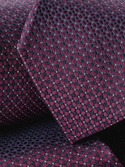 Charles Tyrwhitt Dark Purple Stone Medallion Silk Tie - Image 3 of 3