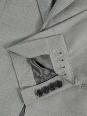 Reiss Grey Melange Como Atelier Wool Cashmere Slim Fit Single Breasted Blazer - Image 7 of 8