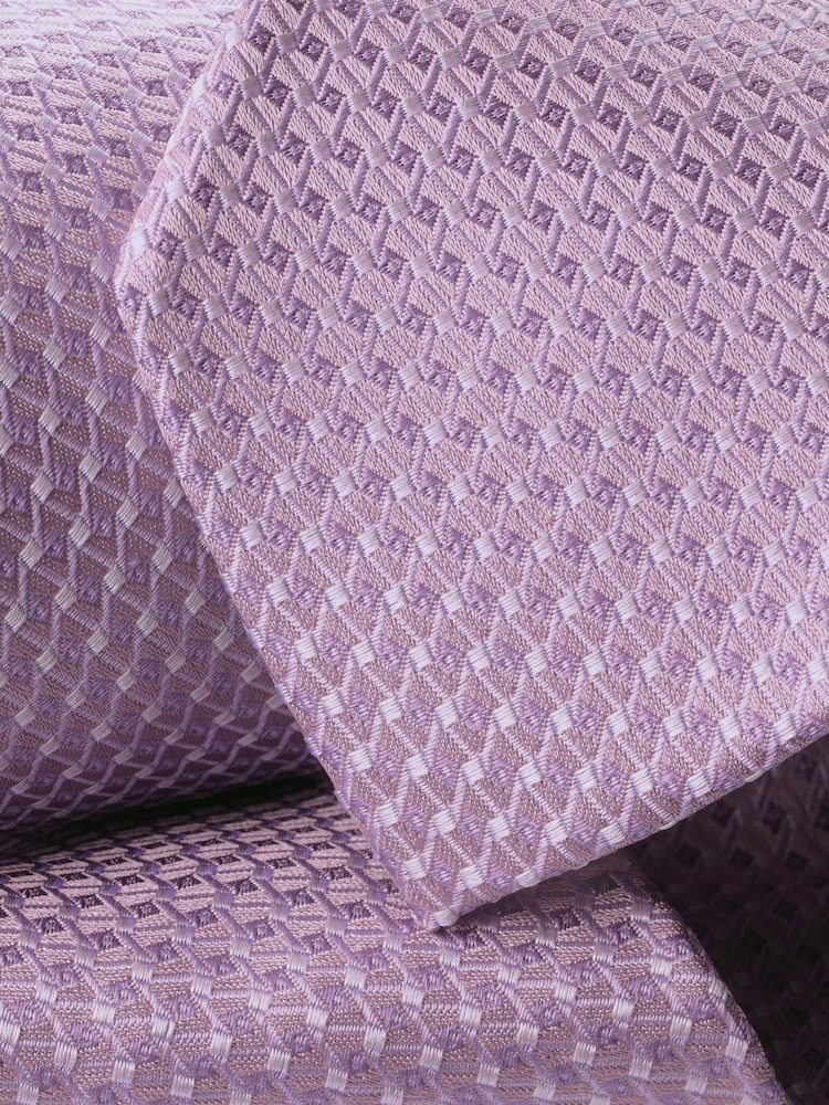 Charles Tyrwhitt Light Purple Stone Medallion Silk Tie - Image 3 of 3 Charles Tyrwhitt Light Purple Stone Medallion Silk Tie - Image 3 of 3