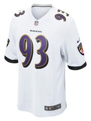 Nike White NFL Baltimore Ravens Game Road Jersey - Calais Campbell - Image 2 of 3