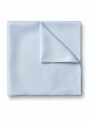 Charles Tyrwhitt Sky Blue Spot Silk Pocket Square Handkerchief - Image 1 of 3