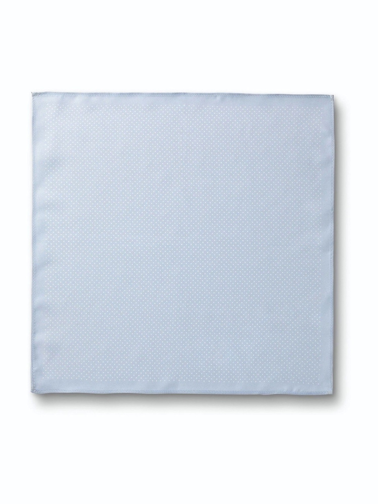 Charles Tyrwhitt Sky Blue Spot Silk Pocket Square Handkerchief - Image 2 of 3 Charles Tyrwhitt Sky Blue Spot Silk Pocket Square Handkerchief - Image 2 of 3