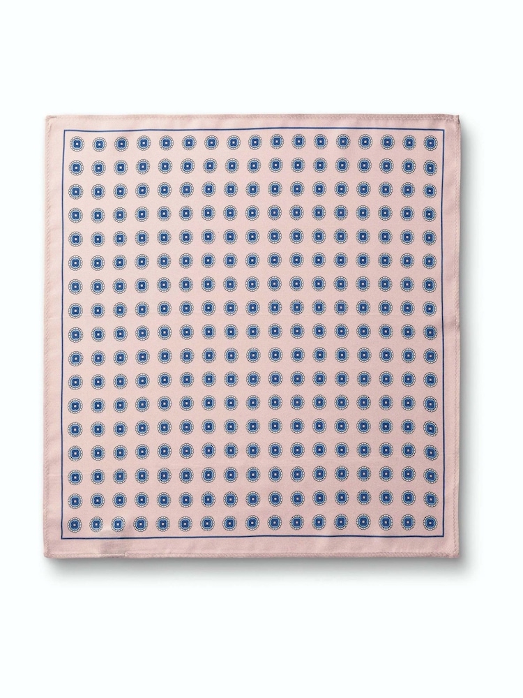 Charles Tyrwhitt Light Pink Spot Silk Pocket Square Handkerchief - Image 2 of 3 Charles Tyrwhitt Light Pink Spot Silk Pocket Square Handkerchief - Image 2 of 3