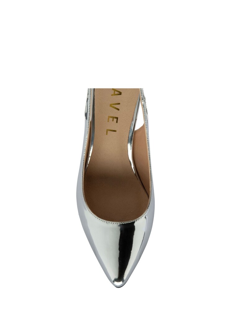Ravel Silver Slingback  Stiletto Court Shoe - Image 1 of 4