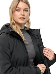 Jack Wolfskin Heidelstein Hooded Black Jacket - Image 4 of 6